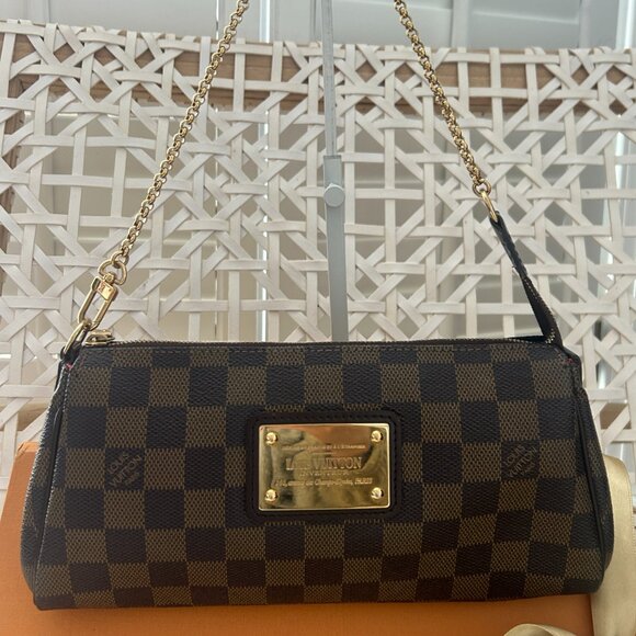 Louis Vuitton Pochette Eva with box, dust bag, gift wrap Damier Ebene - Picture 10 of 12